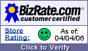 BizRate Customer Certified (GOLD) Site
